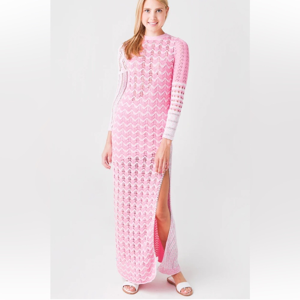 Loveshack Fancy Dress 

Tam Open-back Pointelle And Crochet-knit Cotton